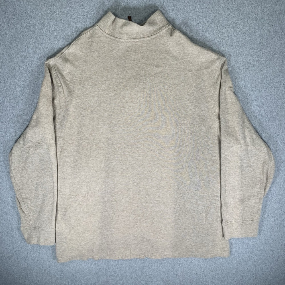 Polo Ralph Lauren Quarter Zip Sweater Mens 2XL Beige Estate Rib Knit Pullover - Picture 7 of 16